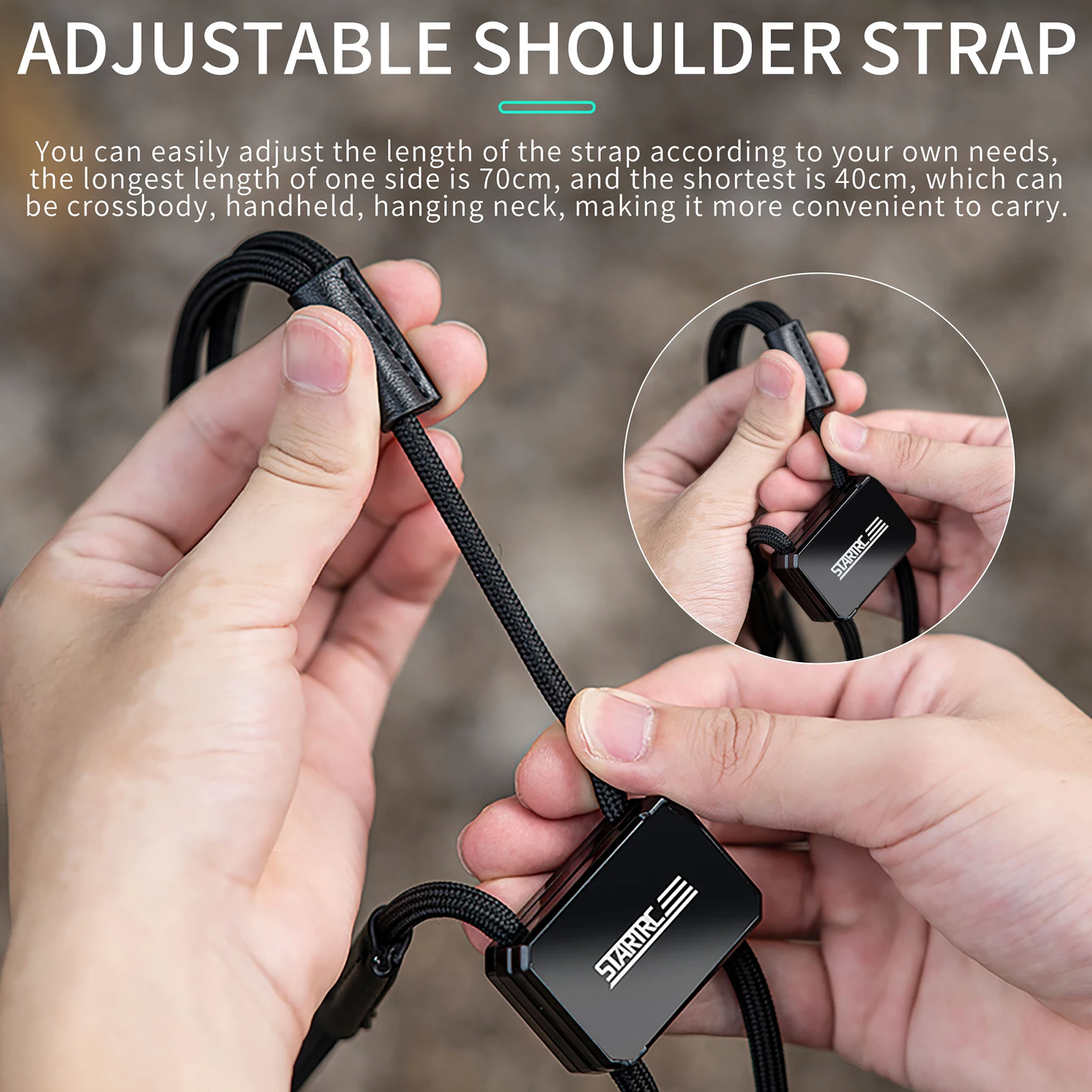 Camera Strap Neck Strap Adjustable Shoulder Strap Lanyard Buckle for DJI OSMO Pocket 3/AVATA 2 RC Motion 3 FPV remote controller