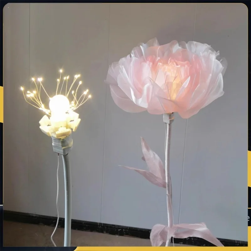 Petal Opener Complete Set With light Disassembly Accessories Artificial Flower Automatic Open Closing Motor