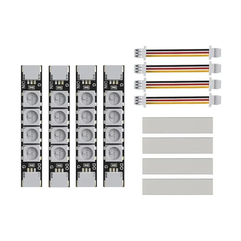 4 шт. программируемая светодиодная лента RGB для 2812 RC FPV дронов дорожная машина квадрокоптер осветительные детали