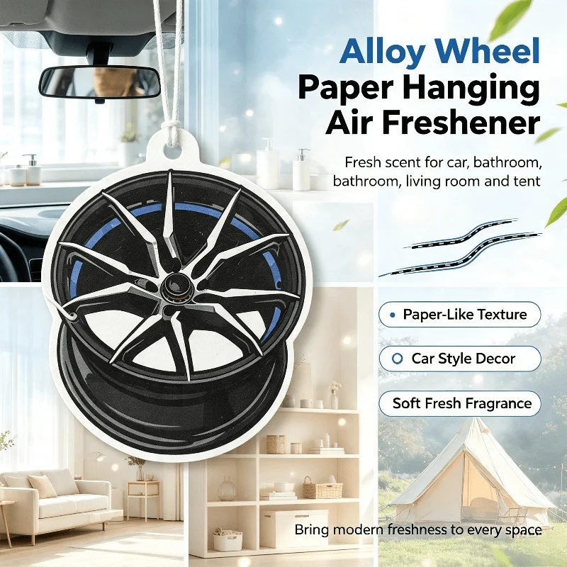 Car Air Freshener Alloy Wheel JDM Car Modification Hanging Scent Card for Car Rearview Mirror Decor Ornament Gift