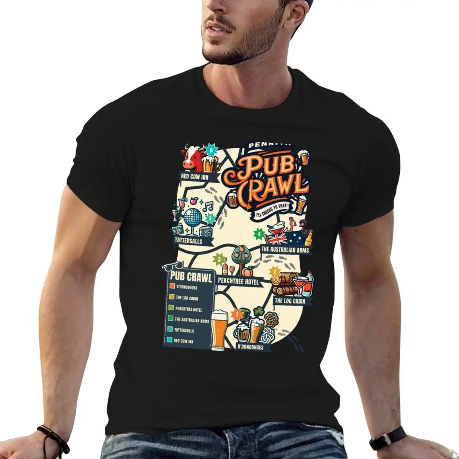 Penrith Pub Crawl T-Shirt sweat funny gifts designer t shirt men