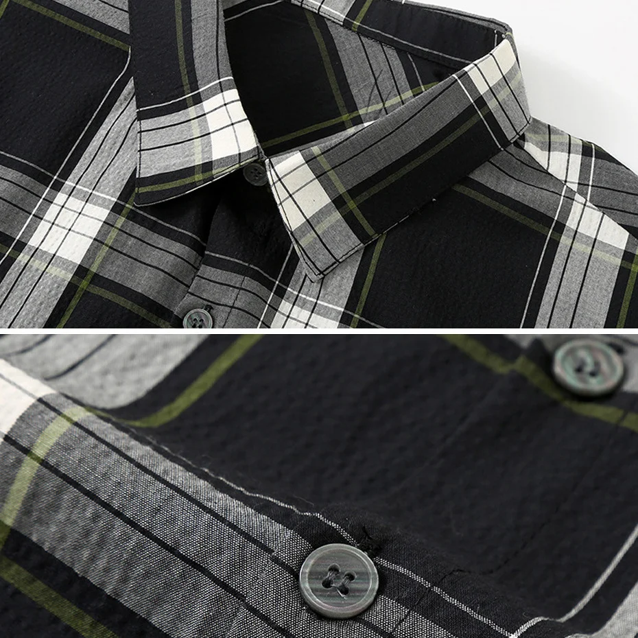 Plaid Shirt Men Summer Short Sleeve Shirts Plus Size 10XL 11XL Fashion Casual Plaid Tops Male Summer Shirt Big Size 10XL