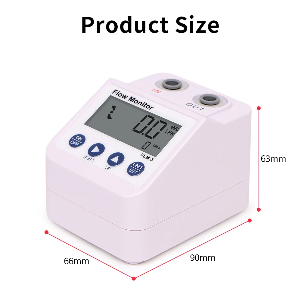 Water Flow Monitor Meter Filter Electronic Digital Display Water Flowmeter  with Water Purifier Alarm And Power Save Function