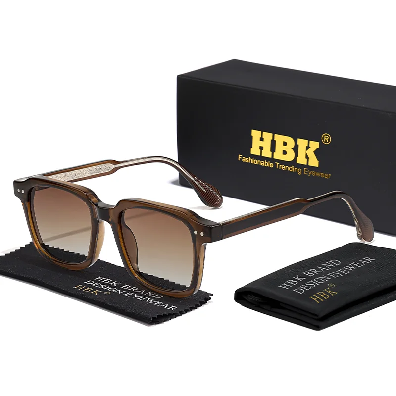 HBK New Fashion Retro Sunglasses Man Large Square Frame Sun Glasses Sun Glasses Women Outdoor Travel Party Shopping Eyewear