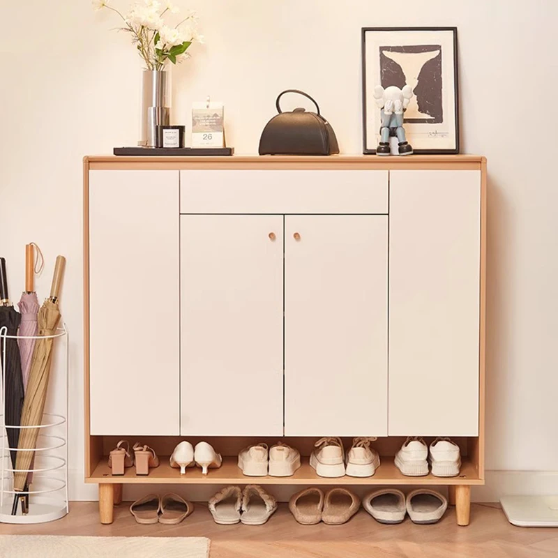 

Nordic Originality Entrance Sideboard Cabinet Modern Simple Design Solid Wood Shoe Cabinet Storage Home Furniture Zapatero FYSC
