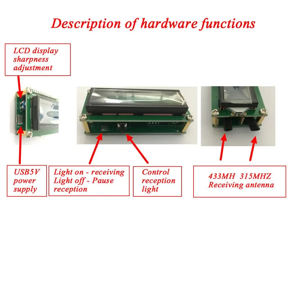 315MHZ/433MHZ Remote Control Analyzer