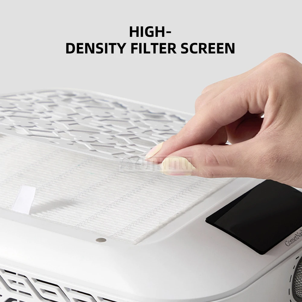 Cordless Nail Dust Collector with LED Display Adjustable Speed Reusable Filter for Acrylic Nails Dust Cleaner