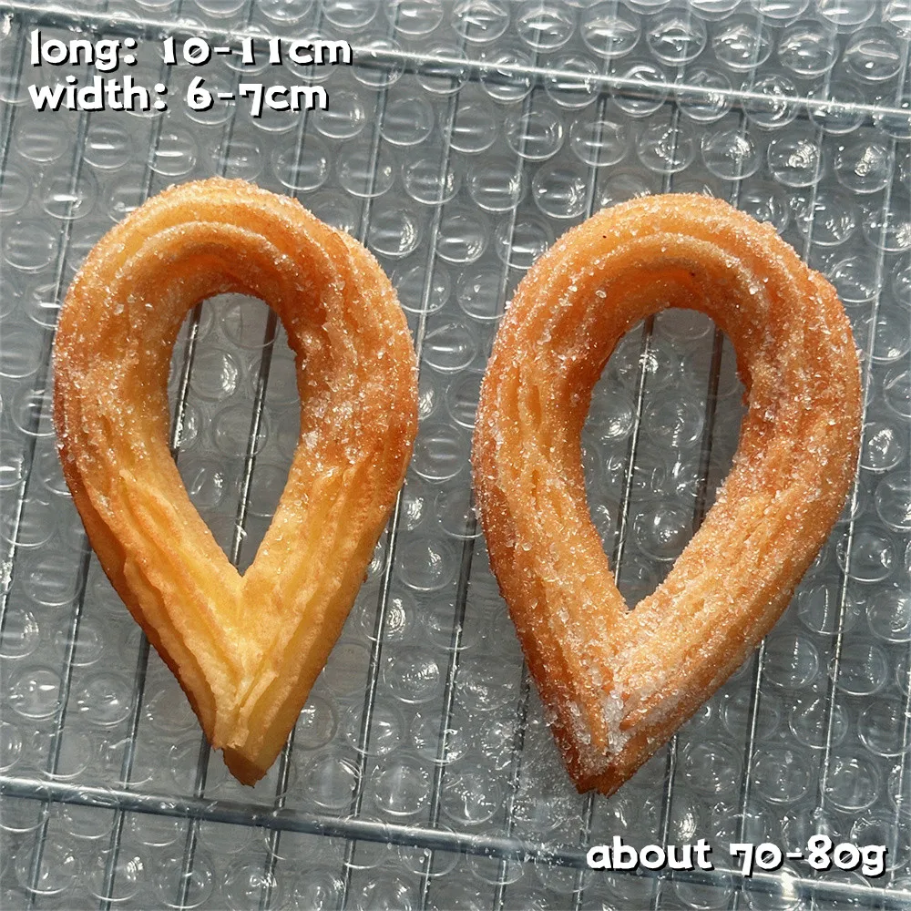 Crispy Fluffy Churros Sweet Circle Orginial Fry Sprinkle Powdered Sugar Model Food Display Props Shop Cart Snacks Shiit ASMR 6