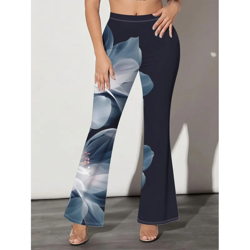 Unique pattern printed wide-leg pants with artistic design, suitable for daily casual wear of teenagers aged 7 to 16.