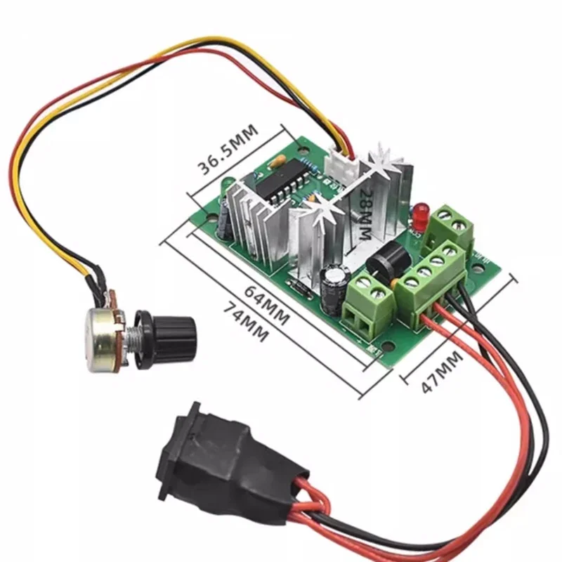CCM2 Speed Controller for 12V 24V Micro DC Geared Motor with Forward and Reverse Speed Control 5%~95% Emergency Stop Switch