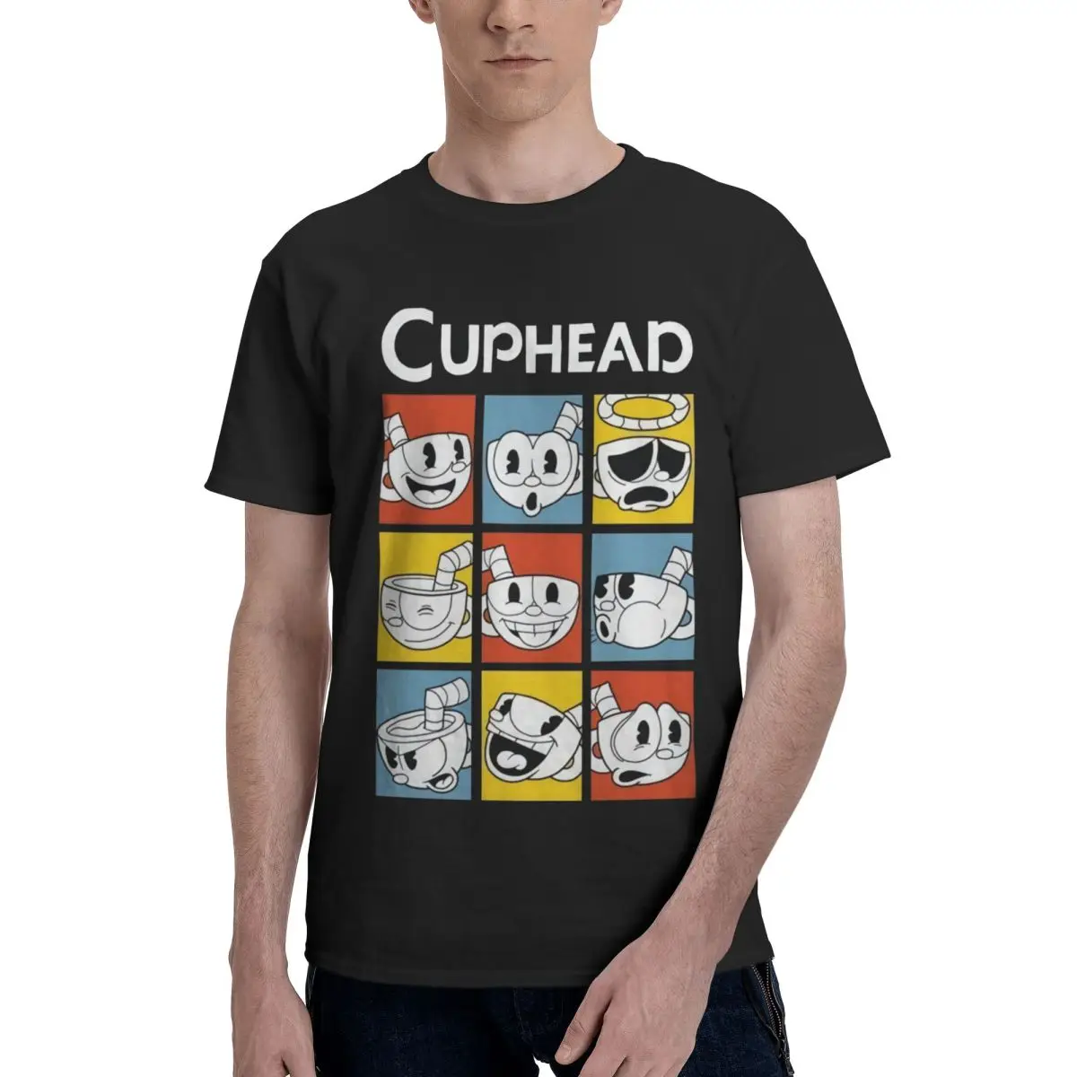 Cuphead Fun T Shirts Graphic Y2K Anime Cotton T Shirts For Men Women Clothing