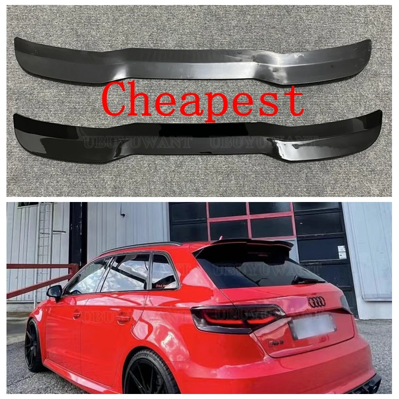 For Audi A3 S3 S Line 8V Hatchback 5Doors 2014-2020 High Quality ABS Plastic Rear Roof Spoiler Trunk Wing Boot Cover Accessories