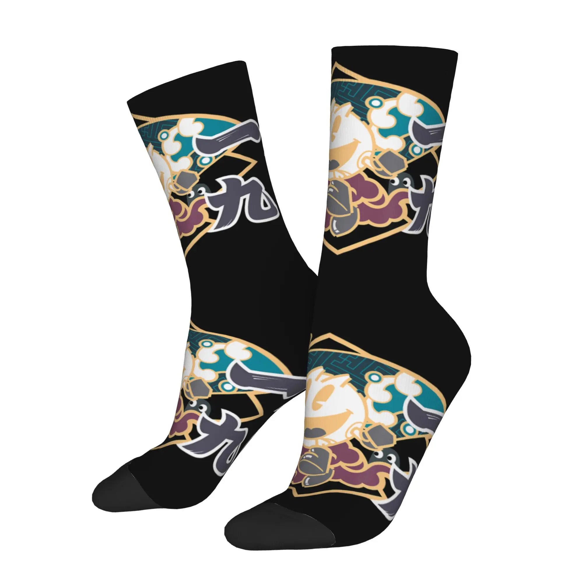 

Bandai Socks Vintage PAC MAN33 Crazy Men's compression Socks Unisex Funny Crew Sock