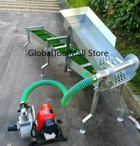 Lightweight  Mini River Sand Sluice Box with Vibration Separation and Power for Outdoor Small Scale  Mining