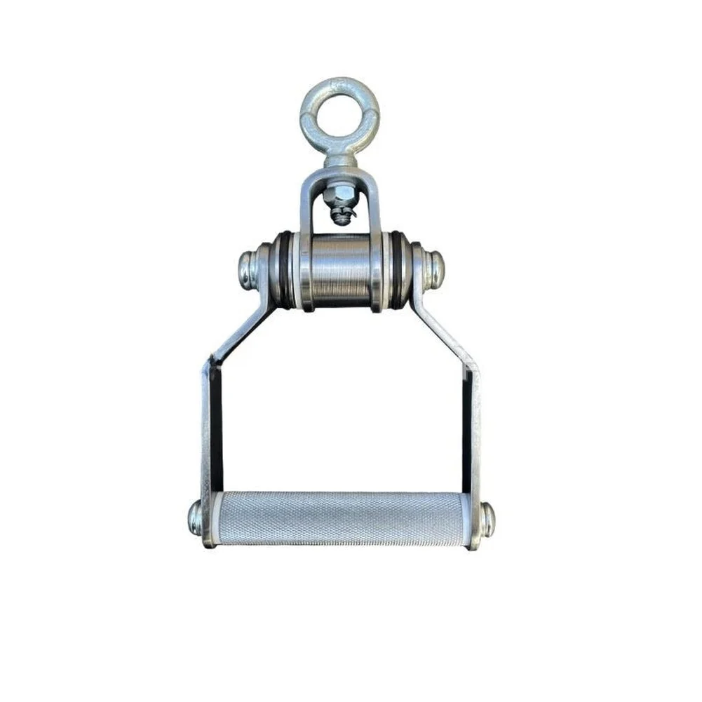 Strength Training Pull Down Handle with 45 Gauge Steel for LAT Pulley Machine Fitness Workout Accessory Silver 1.6KG