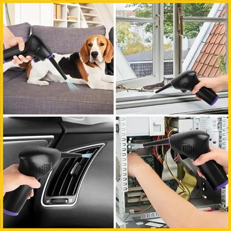  Wireless Air Duster USB Dust Blower Handheld Dust Cleaner Rechargable Large Capacity Portable for PC Laptop Car Clean
