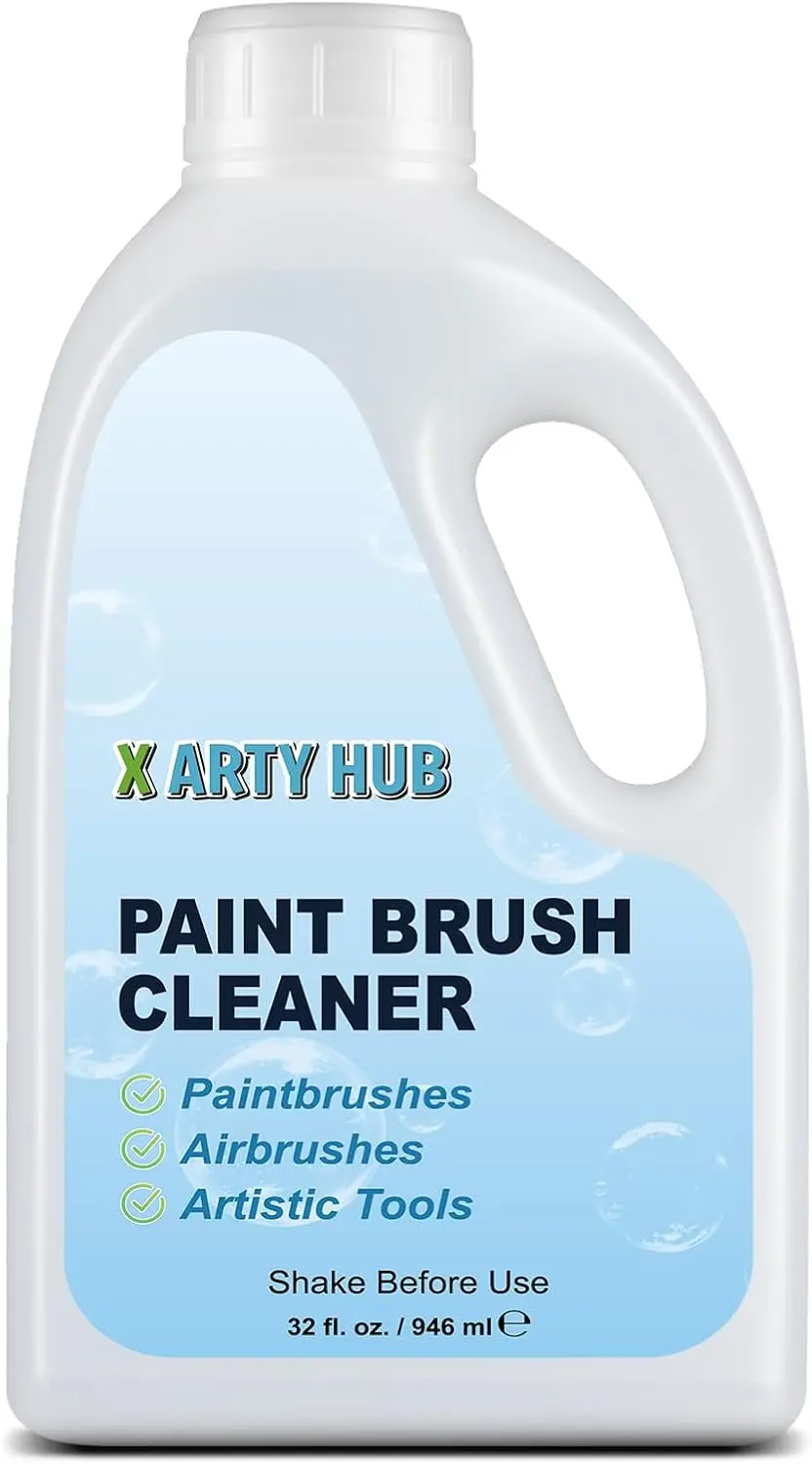 

32 oz Gentle Brush Cleaner for Acrylic & Water-Based Paints, Safe for Art Tools