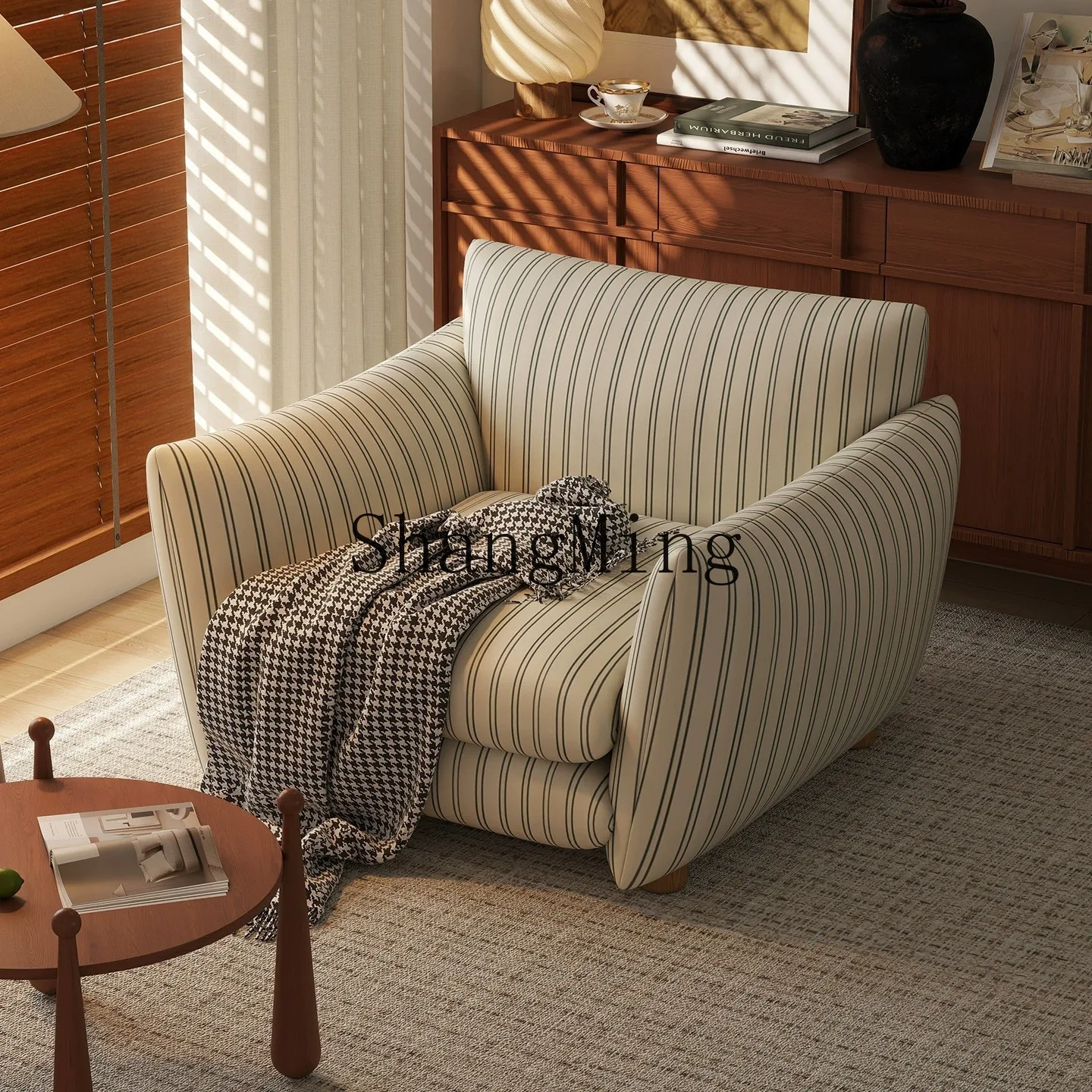 

SM retro single sofa chair antique living room bedroom study back chair single chair sofa