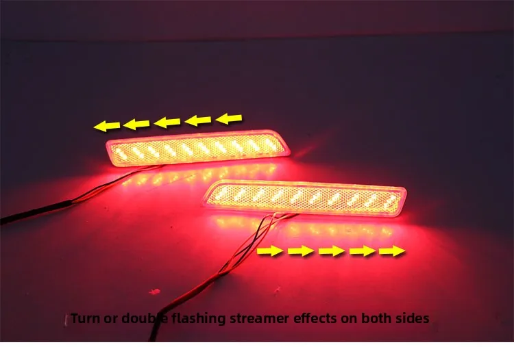 Car Led Rear Bumper Reflector Light DRL Dynamic Turn Signal Driving Brake Lights Warning Lamp For GWM Poer 2022 2023 2024 detail image 10