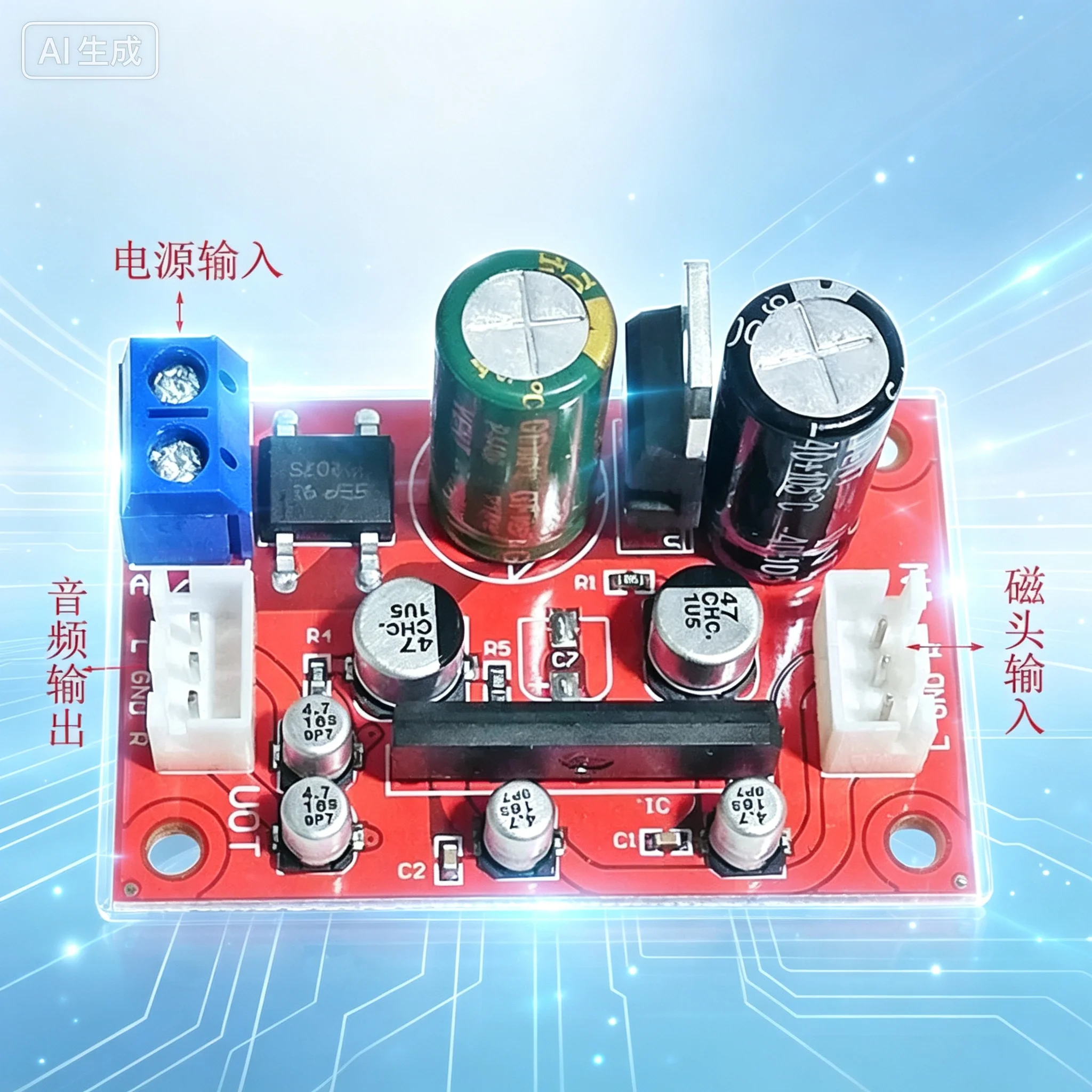 Preamp Amplifier Board for Tape Deck Head 5V 12V AC DC Module  5pcs