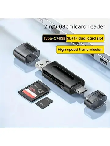 4-in-1 Multifunction USB TYPE-C Card Reader External Storage Black Stretch for Memory Stick USB 2.0 Mini SD TF Card Reader