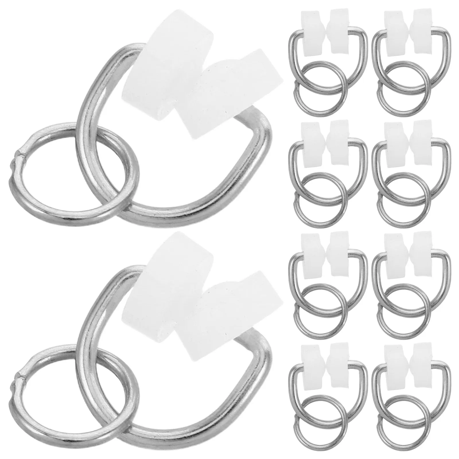 50Pcs Caravan Curtain Hooks Gliders Heavy Duty Metal Track Rollers Silent Nylon Wheel Curtains for Rv Tiny Home Window Track
