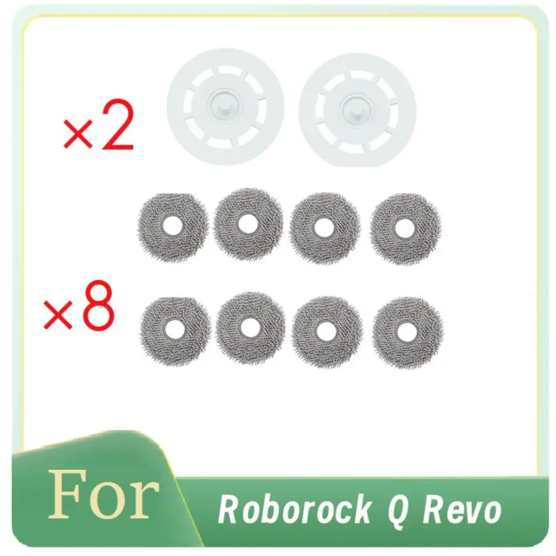 Gen Basic 10 Pcs For Roborock Q Revo / P10 / A7400RR Mop Pad Spare Parts Robot Vacuum Cleaner Replacement Parts