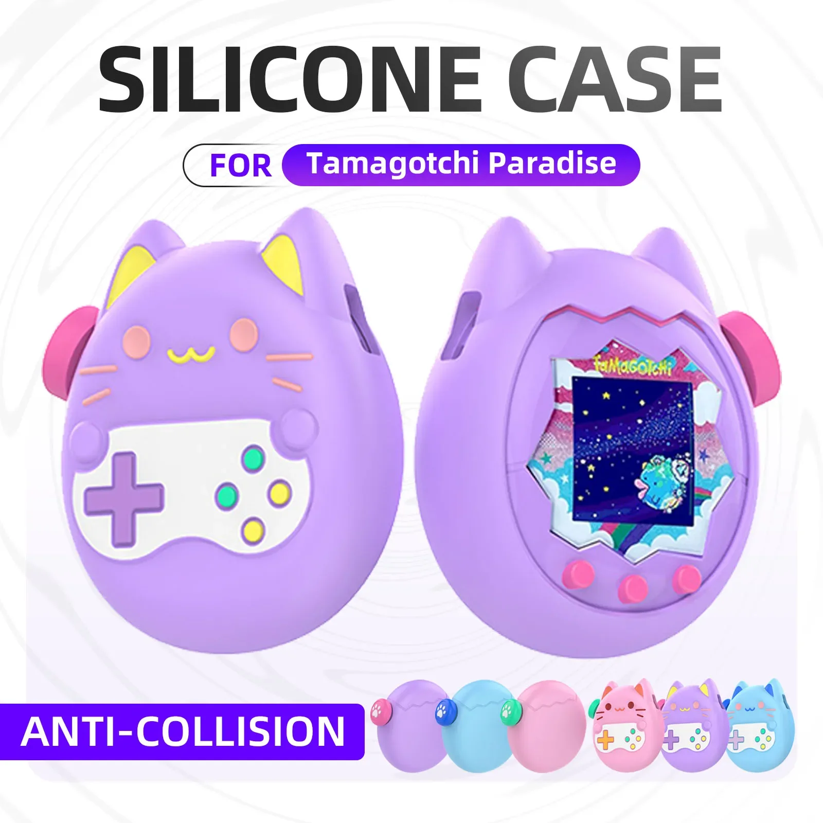 Custodia per Tamagotchi Paradise Custodia protettiva in silicone morbido liquido Antiscivolo Custodia in pelle carina Accessori per console di gioco anticaduta