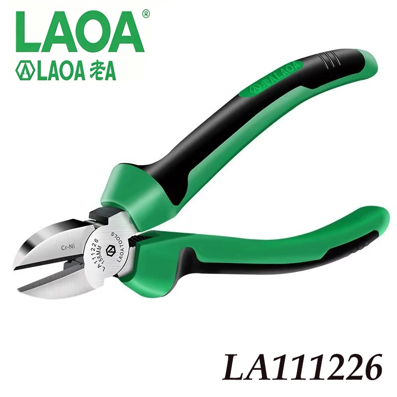 LAOA Cr-Ni Alloy Diagonal Pliers Chrome Nickel Wire Cable Cutter Multifunctional Electrician Hand Tools