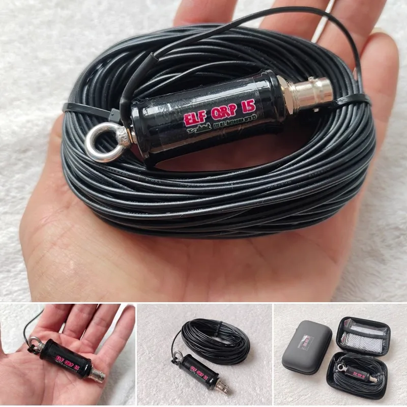 QRP15 1-30MHz Portable Mini ELF HF Antenna HF Antenna Portable Shortwave Antenna Support 40M/20M/15M/10M Transmitting