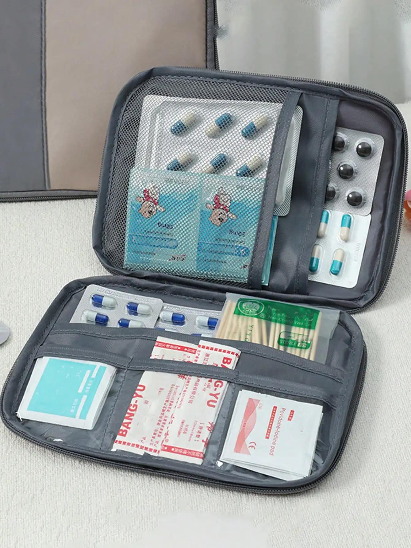 Portable "My Medicine Bag" Pill Pattern Medical Pouch, Compact First Aid Kit, Convenient Medical Storage Bag For Travel & Home Use, Small Medicine Bag, Emergency Pack, Multiple Colors Available, Essential Medical Accessory For Health-Conscious People, Dai