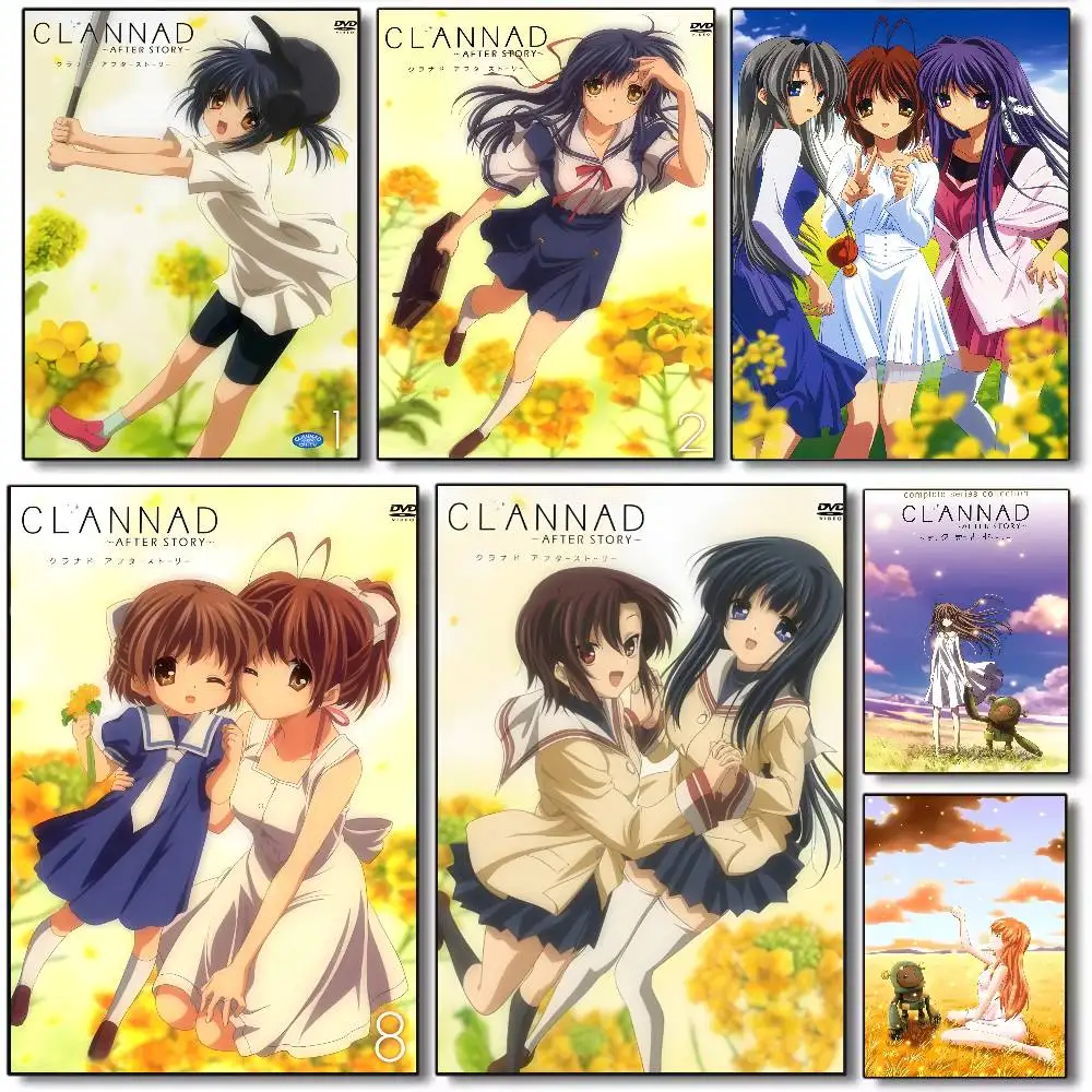 Japan C-CLANNAD  After Story Anime Poster Art canvas HD aesthetic Printing Paper Wall Art for Living Room Bar fashion Home Decor