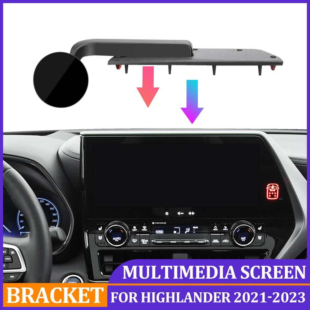 Magnetic Navigation Screen Phone Bracket For Toyota Highlander 2023 2022 Phone Holder Stand For Highlander 2021 Car ACCESSORIES