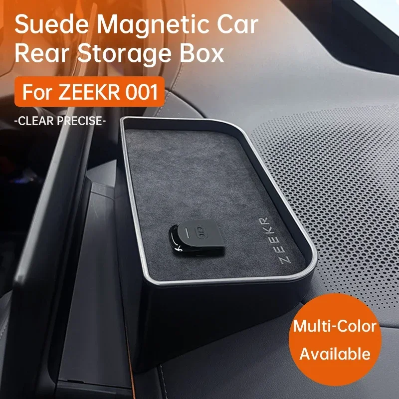 

For ZEEKR 001 2024 Car Alcantara Suede ABS Center Console Screen Back Storage Box Stowing Tidying Interior Accessories