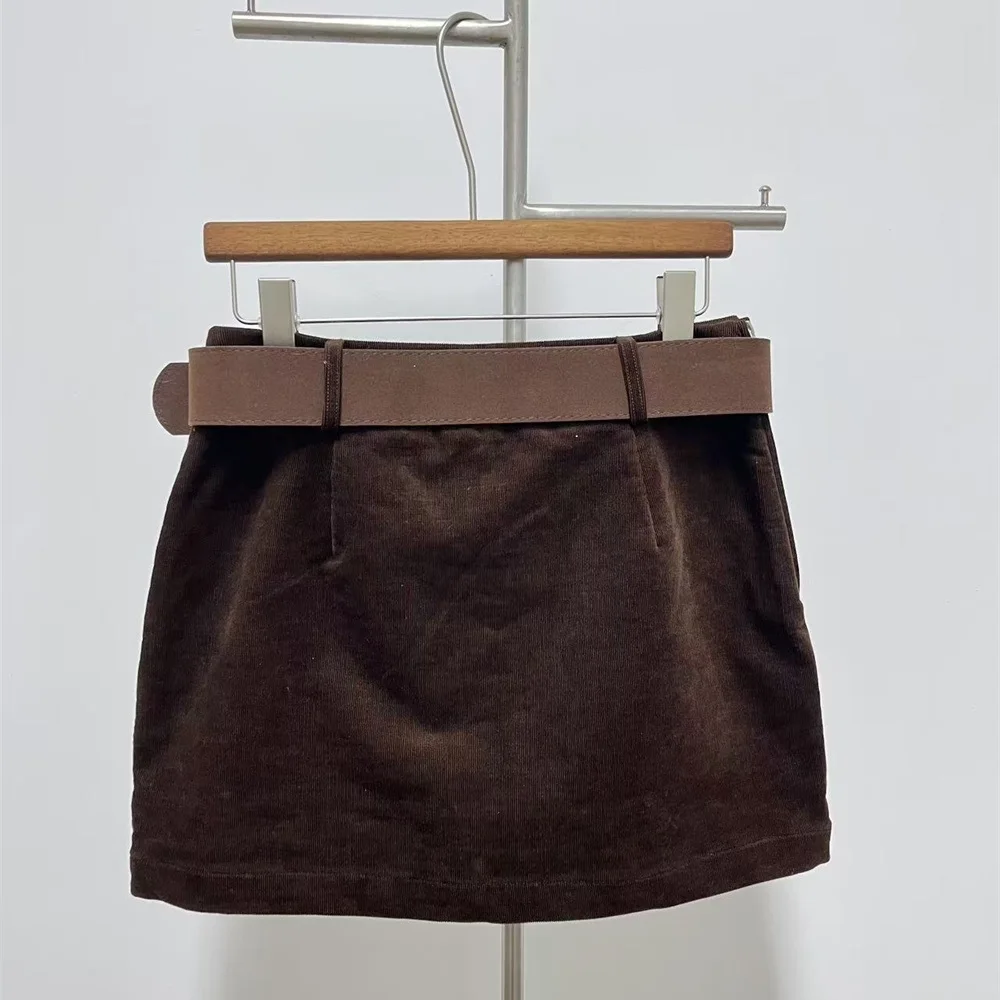تنورة قصيرة نسائية صيفية موديل 2025 مع حزام، جاهزة، عالية الخصر، طراز Y2K، موضة جديدة، جودة عالية، تنورة متعددة الاستخدامات #2