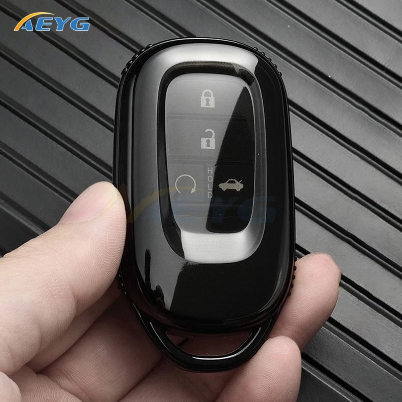 New TPU Car Key Case Cover Shell For Honda Civic Accord HR-V CR-V CRV 2022 2023 Protected Shell Fob Bag Keychain Accessories