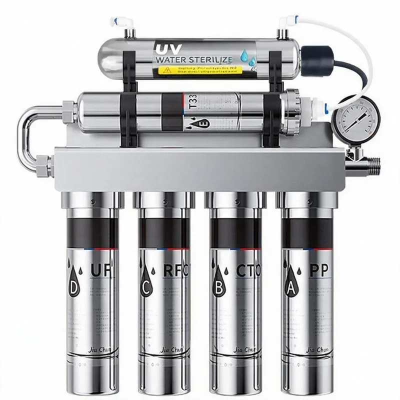 Airo House Chicken Water System Purificador De Agua 5 Stages Under Sink Uf 304 Stainless Steel Purifier Water Filter Uv for Home