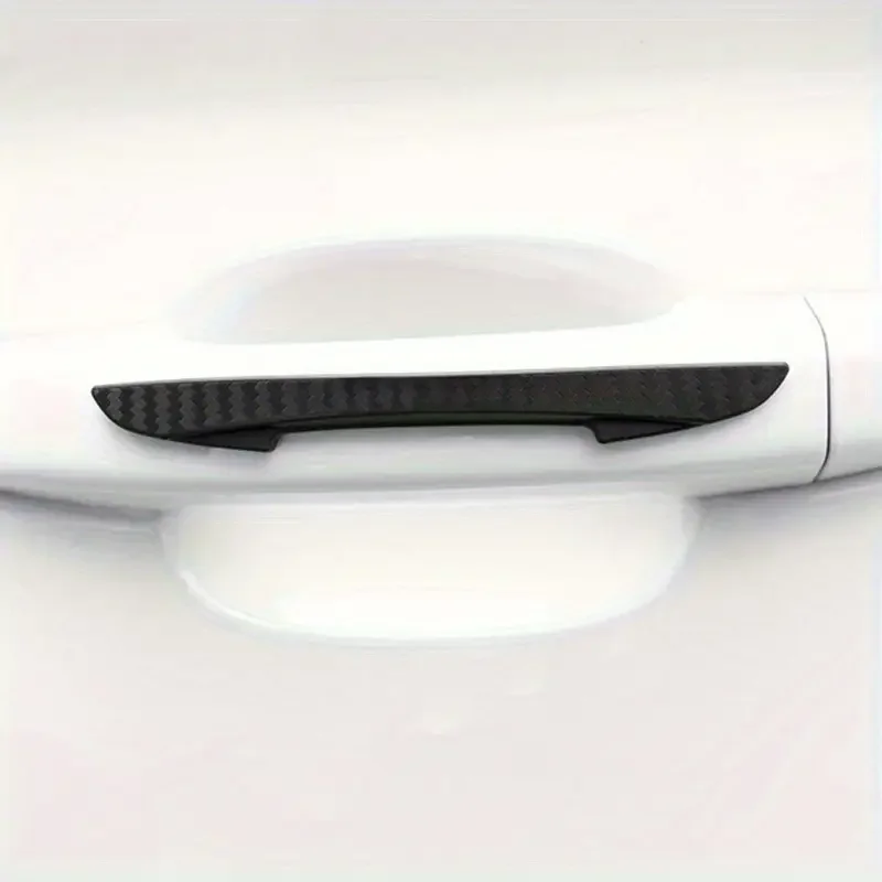 

4pcs Car Door Edge Guard Plate Durable Anti Scratch Rearview Mirror Door Protection Guard Plate Black Universal Car Accessory