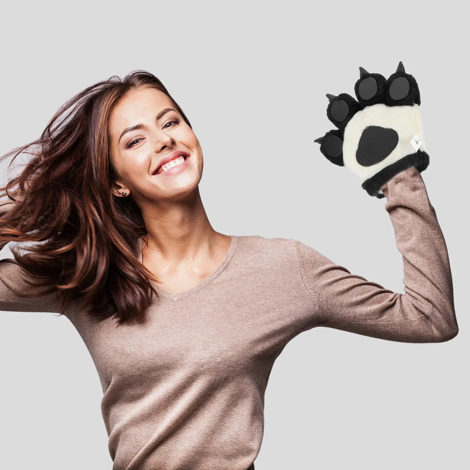 

2 пары перчаток в виде животных, креативные, теплые, для косплея, ролевых игр, вечеринок, фотосессий, декорации для вечеринок, аксессуары для косплея