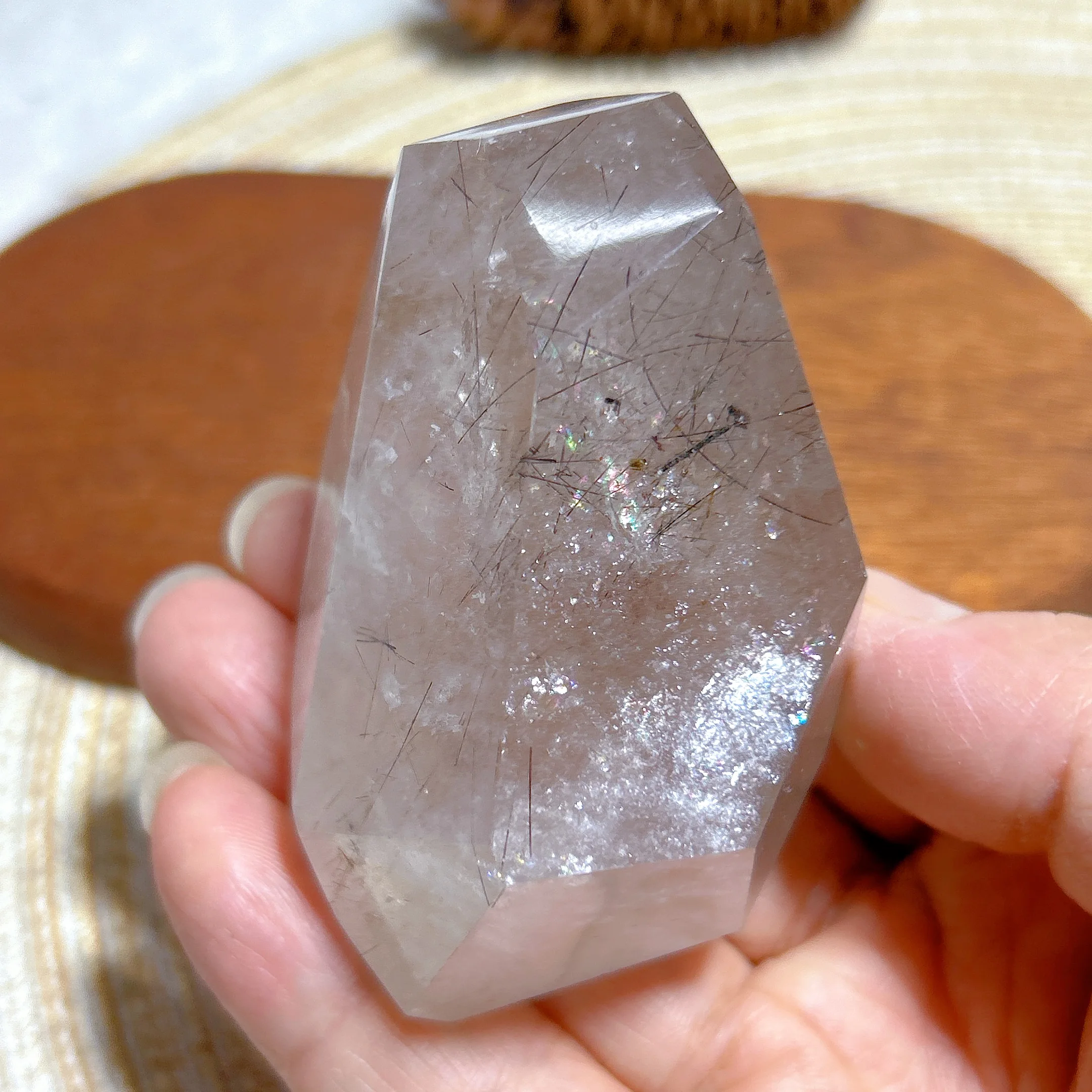 Natural Crystal Black Rutile Quartz Free Form Polished Healing Stone High Quality Gemstone Home Decorations Mineral Energy Gift