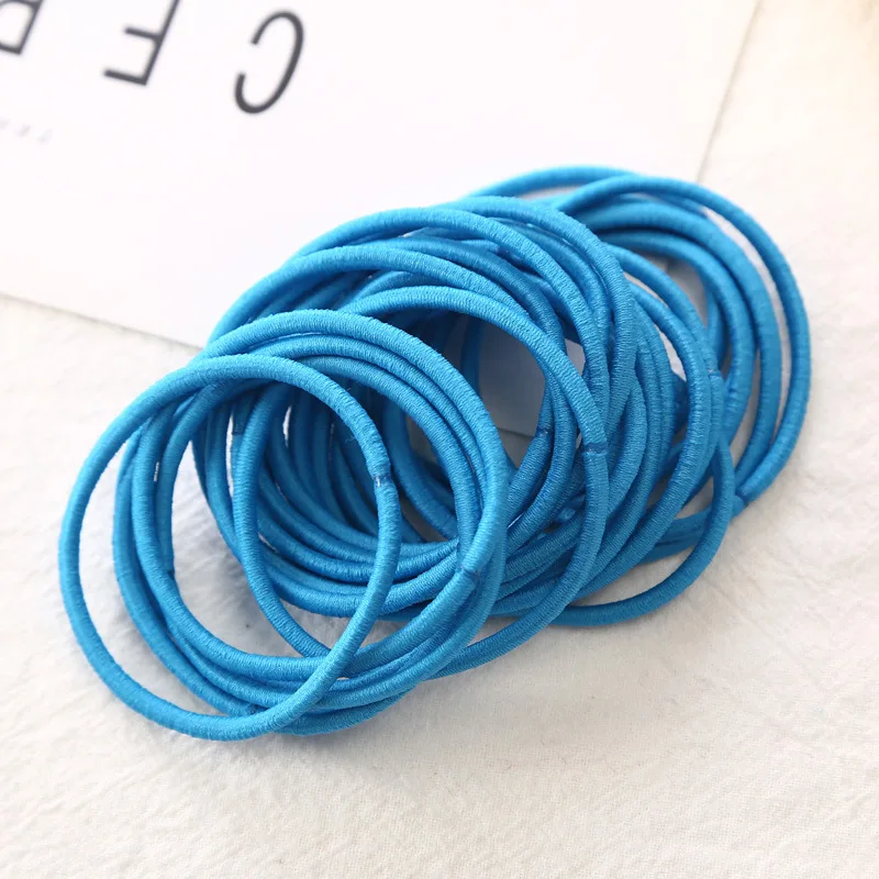 10 Pcs/lot Black Blue Rubber Band Hair Ties Gum Hair Accessories White Ponytail  Holder High Elastic Hair Bands For Girls Women