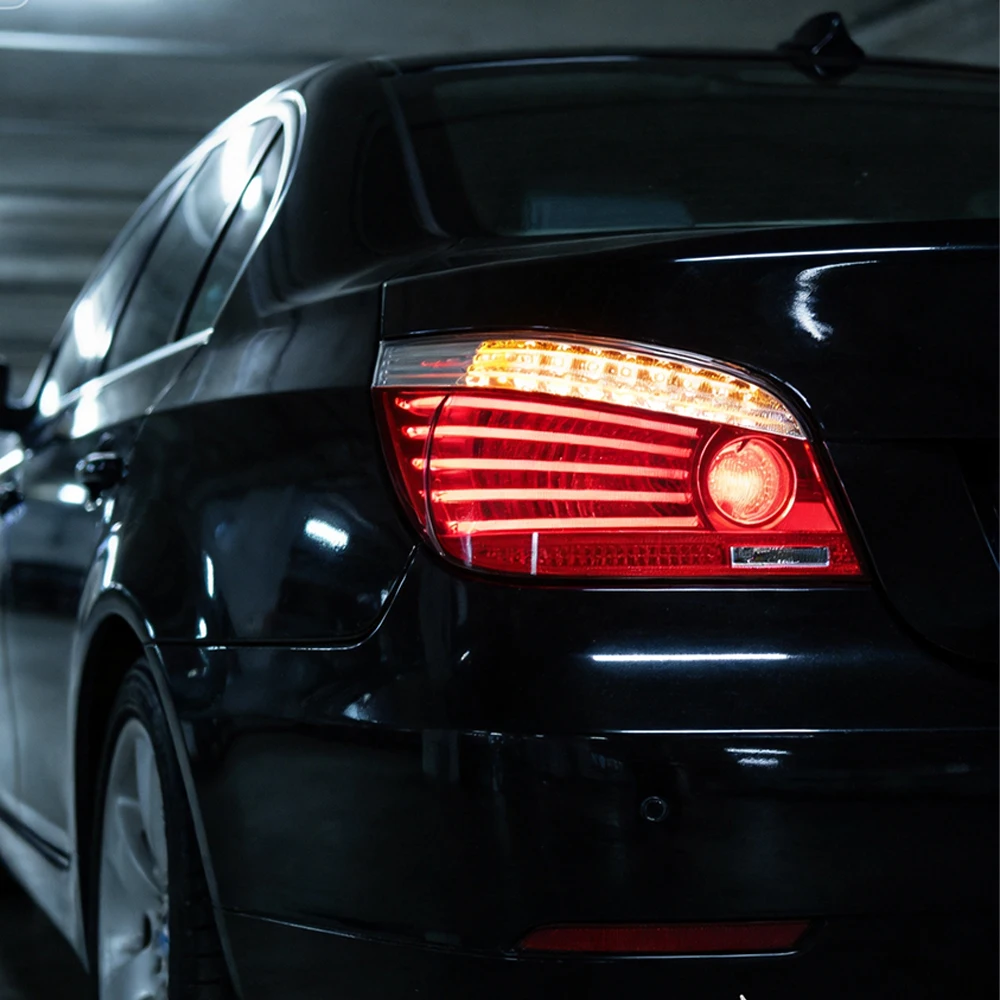 LED Tail Light Assembly For BMW 5 Series E60 2003-2007 New Style Sequential Turn Signal Brake Light Plug & Play Rear Tail Lamp