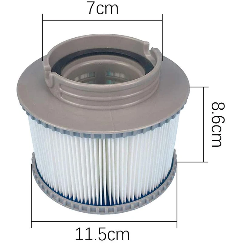 Substituição do filtro para MSPA FD2089, bomba de cartucho do filtro apto para todos os Hot Tubs atuais, 4 Pack