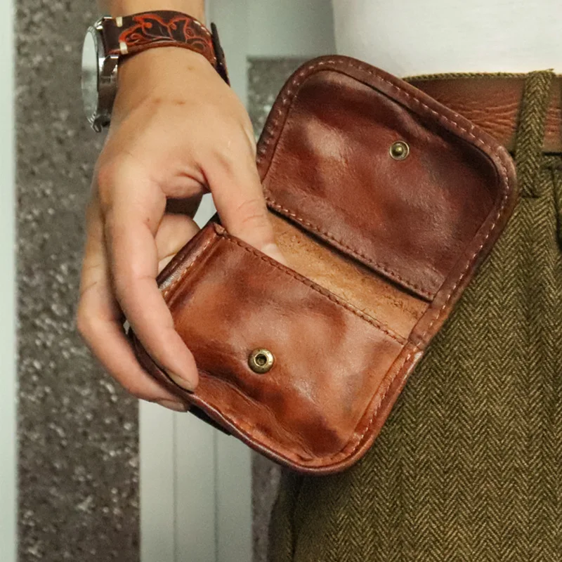 Portfele męskie z prawdziwej skóry Kieszeń na monety Zamek błyskawiczny Prawdziwy męski portfel skórzany z monetą Wysokiej jakości męska portmonetka Retro Cartera Short