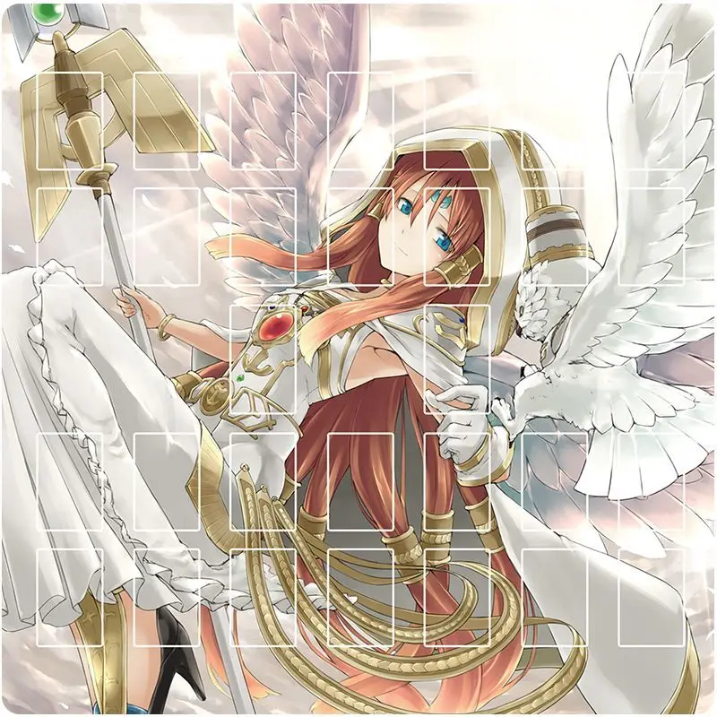 Yugioh Kaarten Playmat Yu-Gi-Oh! Figuur Sky Spits Aas Kagari Kwaad★Twin Waterdichte Twee-Speler Battle Tafelspellen Mat Pad 60X60Cm