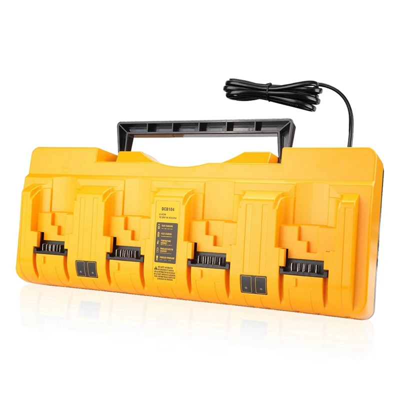 

Portable 4-Slot Charger DCB104 Replacement Charger For Dewalt 20V Compatible With Multiple Dewalt Batteries UK Plug