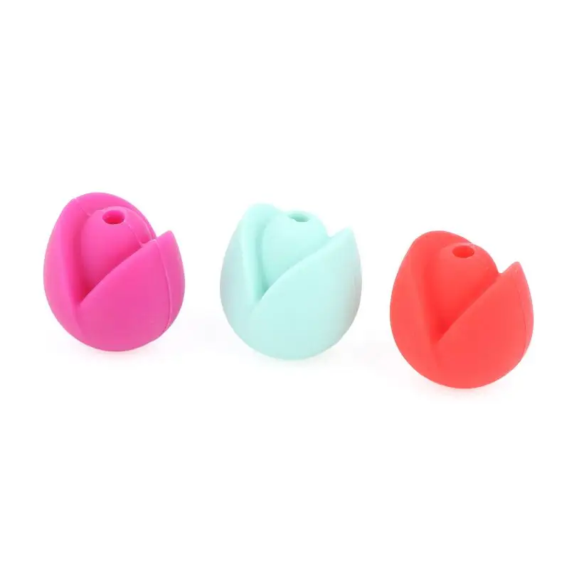 New 6Pcs Tulip Silicone Knitting Needle Stoppers End Caps Needle Savers Knitting Accessories Gifts For Knitters
