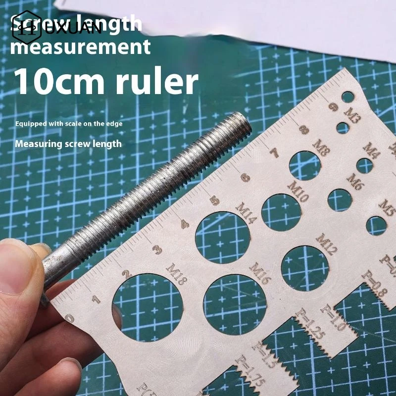 Bolt Nut Metric Machining Threads Screw Cutting Gauge Angle Model Measuring Screw Thread Pitch Gauge Ruler Measuring Tool