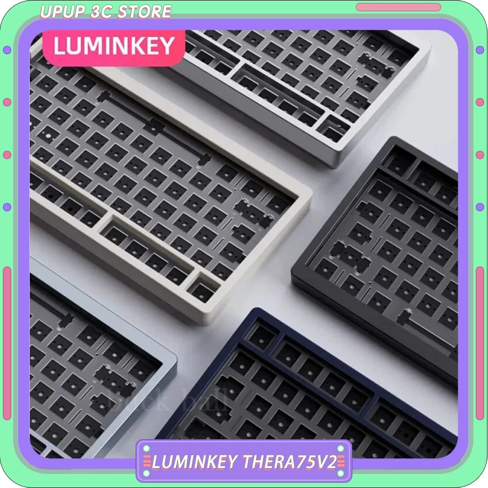 

Luminkey Thera75V2 Mechanical Keyboard Kits Aluminum Alloy Gasket Wired Gaming Keyboard Ergonomics Pc Gamer Accessories Gifts