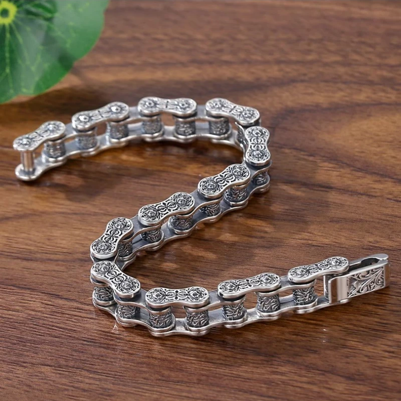European and American Motorcycle Fashion Chain Bracelet Men's Trendy Retro Punk Personalized Niche Design Accessory